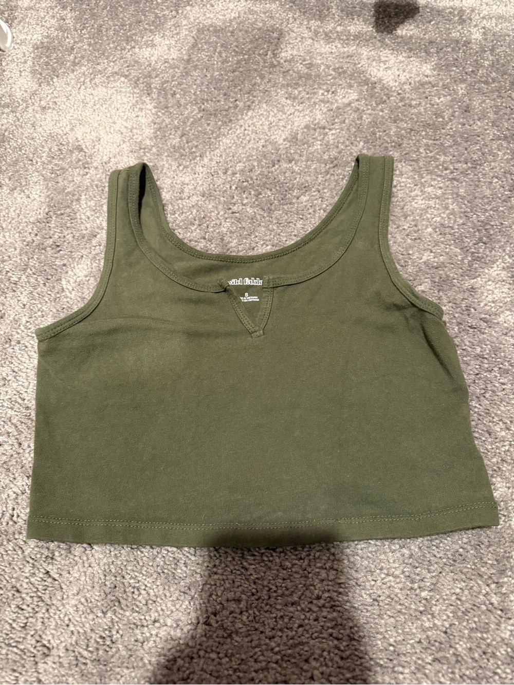 wild fable Olive Scoop Neck Cropped Tank
